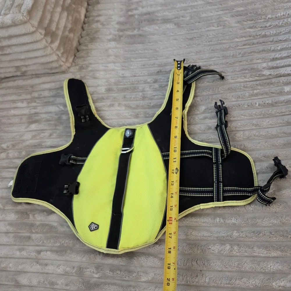 Arcadia Trail Dog Life Jacket High Visibility Flotation Vest Yellow Black Size S